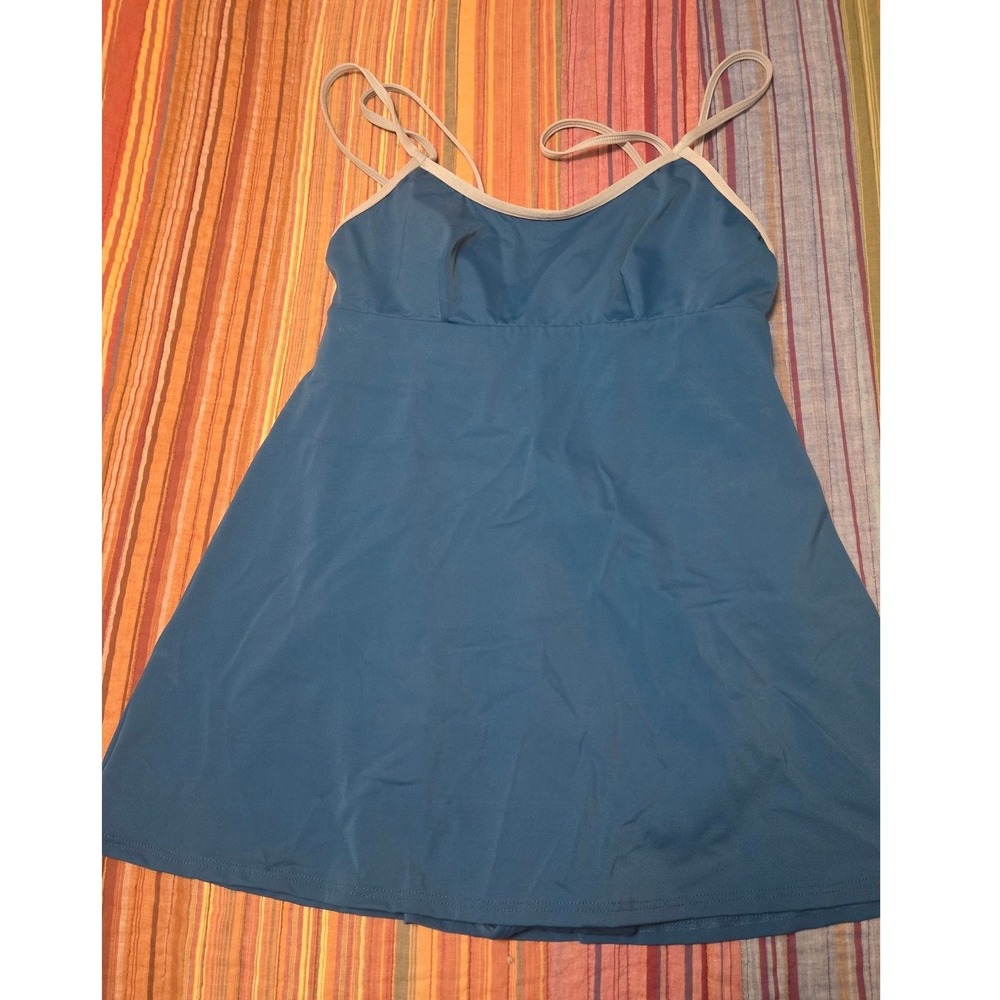 Shape fx Swim Blue One Piece Swim Dress Double Strap Size 6 Style 63592